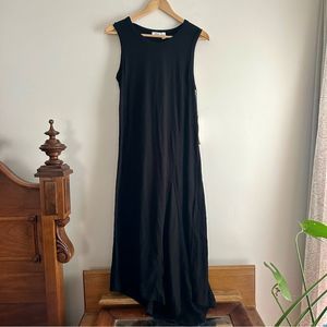 Wilt • Cotton Asymmetric Hem Midi Tank‎ Dress